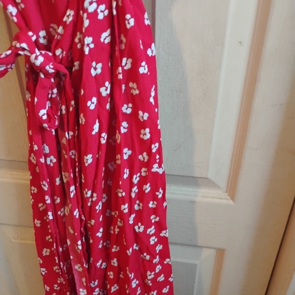 Seraphine Pink Floral Maternity Wrap Dress Short Sleeve Nursing Friendly - Picture 10 of 13